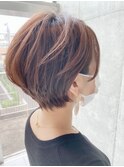 40代髪型☆大人かわいい耳かけショートボブ☆長岡×表参道