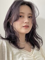 ヨーク(YOKE)&nbsp;【 YOKE】ラベンダーベージュミストバング顔周りレイヤー韓国