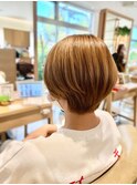 小顔見せで大人かわいい☆ハイトーンカラー×フェミニンボブ