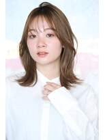 ワールドビューティビバルト 宝塚店(WORLD BEAUTY VIVALTO)&nbsp;小顔外ハネミディアムアッシュ20代30代40代くびれミディ韓国ヘア