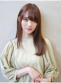 三軒茶屋_レディース_ロング_ブラウン_ストレート_ナチュラル