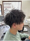 ツイストスパイラルパーマセンターパート<理容室>川口鳩ヶ谷56
