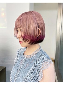 レコ 渋谷(LECO) ピンクベージュのデザインカラー マチルダボブ