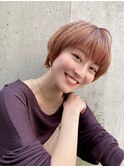 イメチェン/似合わせカット/フルバング/レッドブラウン/錦糸町