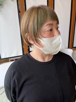 サラビューティーサイト 志免店(SARA Beauty Sight) 【あんstyle】30代40代50代イエロー＆グリーンでオシャレカラー