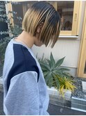 ぷつっとボブにデザインを