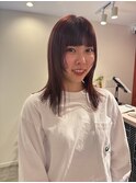 顔周りレイヤー/ブラウンレッド