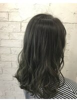 アジールヘア 所沢プロペ通り店(agir hair)&nbsp;ネビージュ黒髪小顔カットロングレイヤー所沢練馬韓国ブリーチ