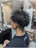 ツイストパーマ×フェード