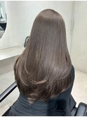 05韓国ヘアーレイヤーカットオリーブグレージュブリーチ無し