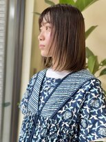 ハヤシ(HAYASHI) 艶髪小顔似合わせカット顔まわりレイヤーボブエモージュミディ
