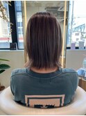 【くびれボブ】細めハイライト◎小顔外ハネボブ◎20代～50代