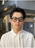 キメすぎないスパイキーショート×ピンパーマ/刈り上げショート