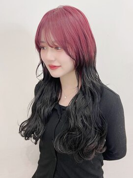 ビューシンサイバシ(VIEW SHINSAIBASHI) デザインカラーハイトーン前髪レイヤーカットイメチェン10代20代