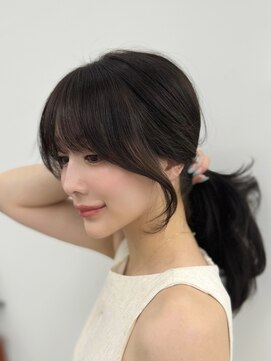 アマトウキョウスマートサロン(AMA TOKYO×Smart Salon) 韓国ヘア 2wayバング レイヤーカット くびれヘア 顔周り