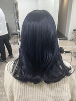 アジールヘア 所沢プロペ通り店(agir hair)&nbsp;大人可愛い◎ブルーブラック透明感艶髪ロング