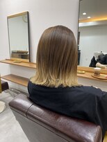 ランプ(Lamp) くびレイヤーグレーベージュニュアンスカラー白髪染め白髪ぼかし