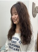 20代30代40代パーマミディアムロングレイヤーカットブリーチなし