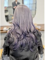 ヴェルム ヘア デザイン(Velum.HAIR DESIGN)&nbsp;シルバーグレージュ×ブラック＆バイオレットエンドカラー
