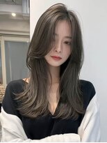 ロッソ 大橋店(Rosso)&nbsp;オリーブアッシュの流しレイヤー【大橋】