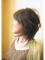 ソラ(Sora) ボブベースでトップに高さを出した立体的なスタイル