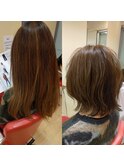 切りっぱなしボブ