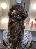 ねじりハーフアップスタイル★