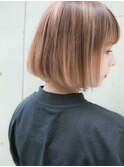 ハイライトベージュボブ