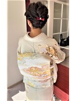 デザインヘアーピアジェ 八木店(DESIGN HAIR PIAGET) ☆春の入学式ヘアーアップと品の良い粋な着付