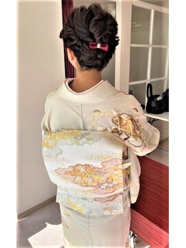 デザインヘアーピアジェ 八木店(DESIGN HAIR PIAGET) ☆春の入学式ヘアーアップと品の良い粋な着付