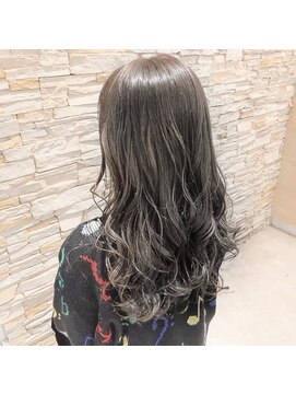 アロマ ヘアー ルーム 新宿店(AROMA hair room) 外国人風こなれゆる巻きロングダークアッシュ/新宿