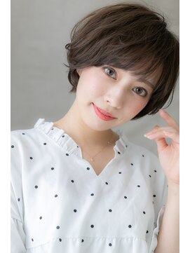 カバーヘア イヴ 戸頭店(COVER HAIR EVE) チャコールグレー小顔ボブショートマッシュY戸頭30代40代50代