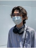 メンズパーマ　ハイライト