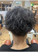 ツーブロックマッシュの波巻き束感ショートMEN’S HAIR16