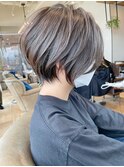 くびれショート/マロンブラウン/大人ショートボブ／山口