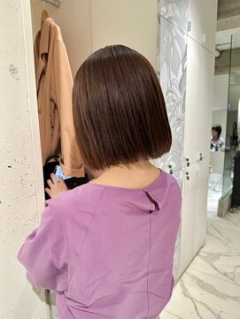 ラミ(L'ami) 小顔ラインボブ/大人ぷつっとボブ/透明感ブラウン