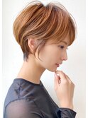 前髪あり耳掛け丸みくびれボブ/20代/30代/40代/ショート（蘭）