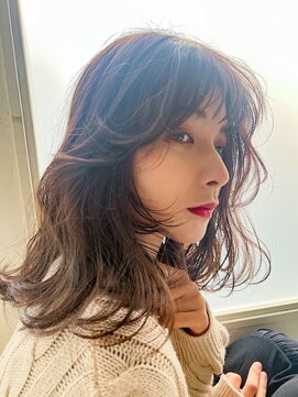 アヴァンス 深井店(AVANCE.) ミディアム×巻き髪×秋冬カラー