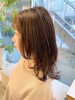 ヘアーアンドメイク ブリリアント(hair&make BRILLIANT)&nbsp;ミディアムレイヤー フローディアトリートメント 30代ヘア