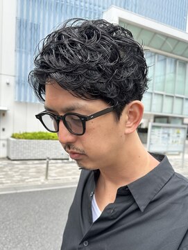 オーガニック アトリエ 大宮(organic+atelier) 20代30代メンズスパイラルパーマワイルドオシャレ感アッシュ