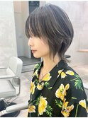 コントラストハイライト×ネオウルフ　ウルフカット　ネオウルフ