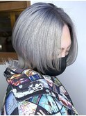 【他店修正】ホワイトシルバー×ブリーチ3回