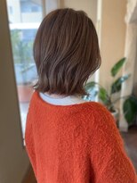 プリモ ココ 鍋島店(Primo coco.)&nbsp;くすみベージュ 外ハネボブ 20代30代 透明感カラー 美髪