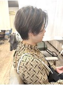 ショート ハイライト カラー ショートカット 白髪ぼかし30代40代