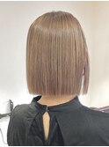 ミルクティーベージュブリーチケアブリーチボブ
