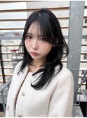 韓国ヘア/レイヤーカット/顔まわりカット/Instagram @ken__gucci