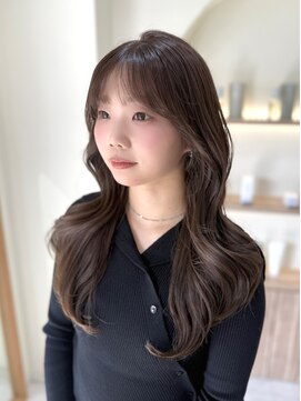 ジーナ 博多筑紫口(Zina) 【tama】韓国ヘア/顔周りカット×明るめベージュ