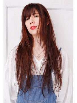 モカ ヘアーデザイン(moca HAIR DESIGN) オイルでウェットな質感でクールに仕上げたロング