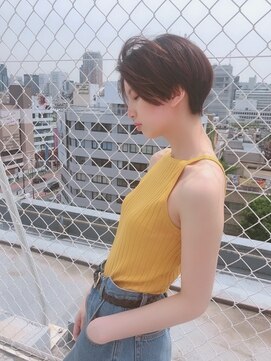 Morio 原宿 黒髪 ベリーショート 前髪なし 前下がり L モリオフロムロンドン 原宿本店 Morio From London のヘアカタログ ホットペッパービューティー