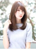 厚めバングミディアムローライト/20代/30代/40代/ハイライト